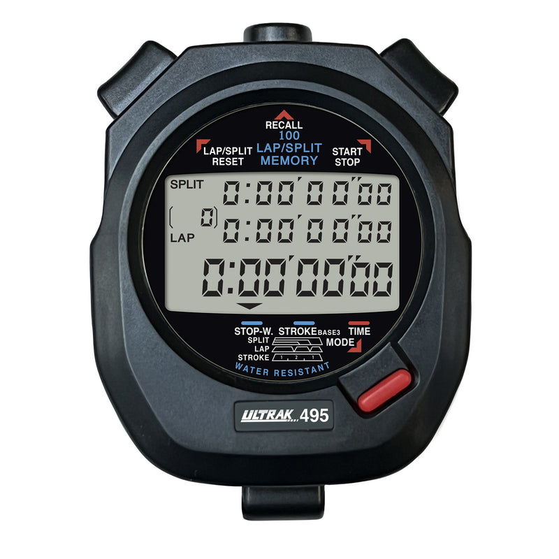 Open Box ULTRAK 495 - 100 Dual Split Memory Stopwatch - Black - lauxsportinggoods