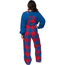 JH Design Buffalo Bills Buffalo Plaid Overalls Womens - lauxsportinggoods