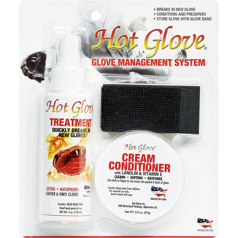 Hot Glove Break-in Kit Glove Care Management System for Baseball & Softball Gloves