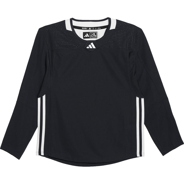 Used Adidas Youth Three Hockey Stripe Jersey 2.0 - Black - Large/XLarge - lauxsportinggoods