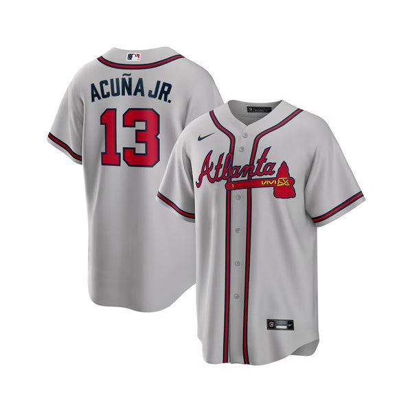 Fanatics Nike Men's Atlanta Braves Ronald Acuna Jr. S/S Limited Jersey - Grey