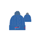 New Era Buffalo Bills  Cabled 19908 Women's Statement Cuffed Knit Hat - Royal - lauxsportinggoods