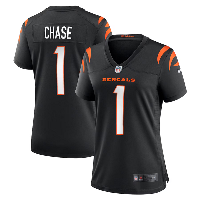 Fanatics Nike Women's Cincinnati Bengals Ja'Marr Chase Game Jersey - Black