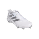 Used Adidas Men's Adizero Afterburner 8 Baseball Cleats - White/Silver - 12 - lauxsportinggoods