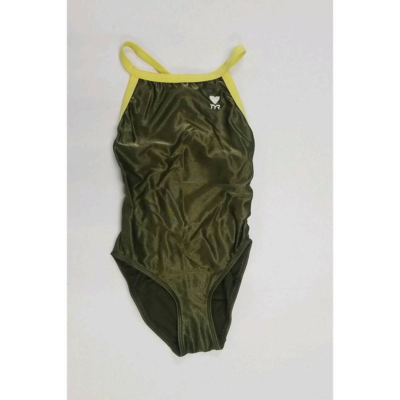 Open Box TYR Swimsuit Green/Yellow- Size 26 - lauxsportinggoods