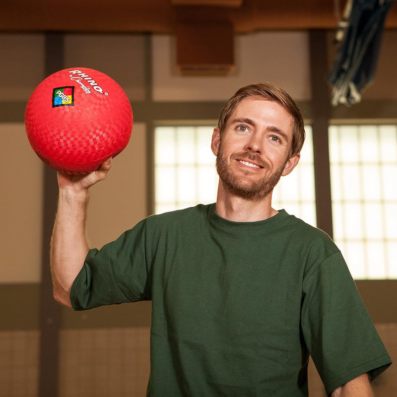 Champion Sports - Red Playground Rubber Ball - 10 Inch - lauxsportinggoods