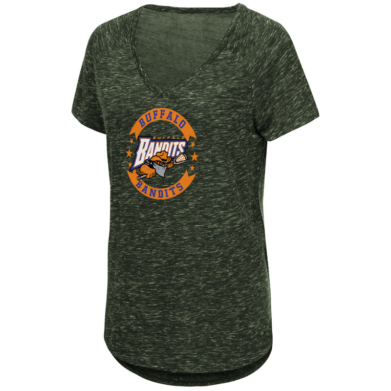 Colosseum Women's Buffalo Bandits Speckle Short Sleeve V-Neck Tee