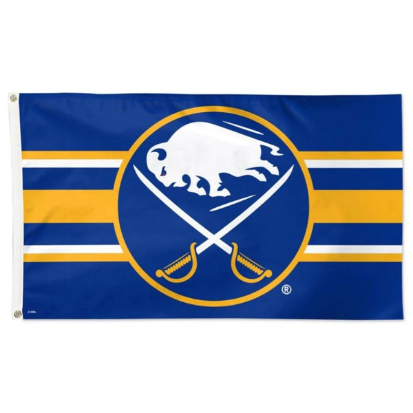 Wincraft Buffalo Sabres H STRIPE Deluxe Flag - 3 ft X 5 ft - lauxsportinggoods