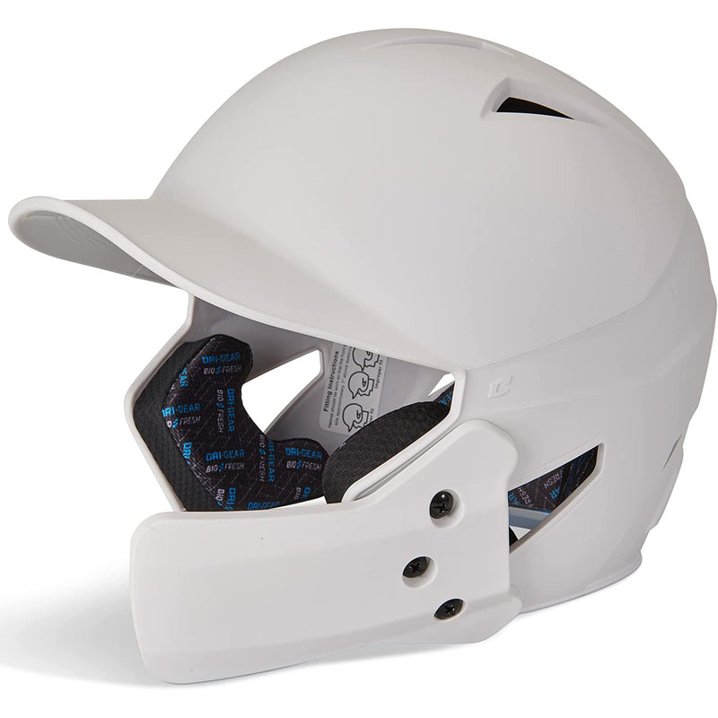 Used Champro HX Gamer Plus Bsbll Helmet w/Flap-WHITE BODY-Junior - lauxsportinggoods