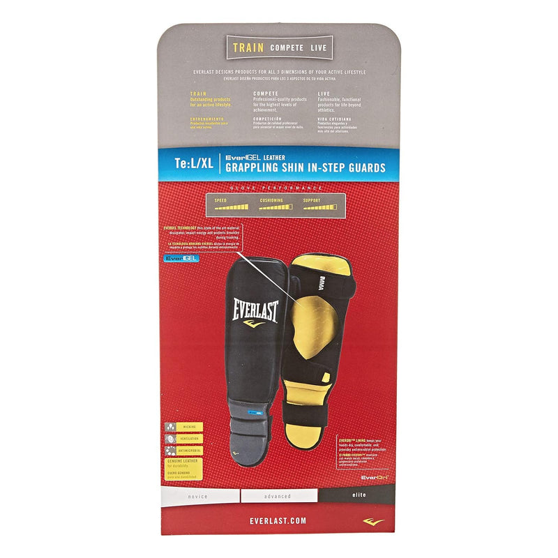 Open Box Everlast Pro Stand-Up Shin In-Step Guards - Large/XLarge