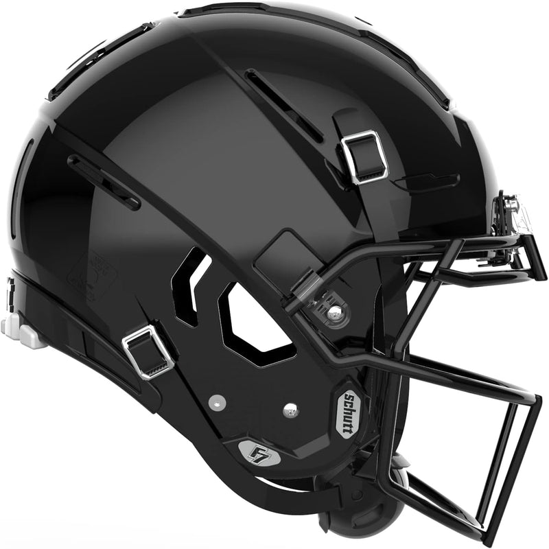 Schutt F7 VTD Collegiate Adult Football Helmet w/ Cage - Black - lauxsportinggoods