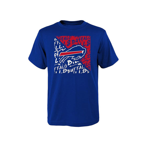 Outerstuff Boy's Buffalo Bills Divide Short Sleeve CTN Tee - lauxsportinggoods