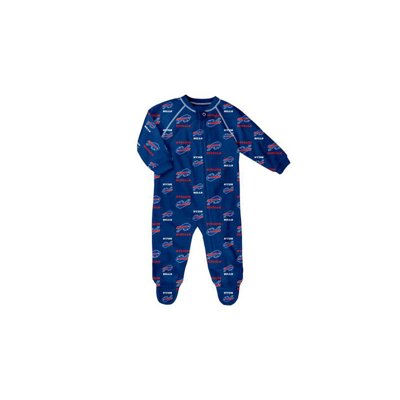 Outerstuff Newborn Buffalo Bills Replen Raglan Zip Up Coverall - lauxsportinggoods