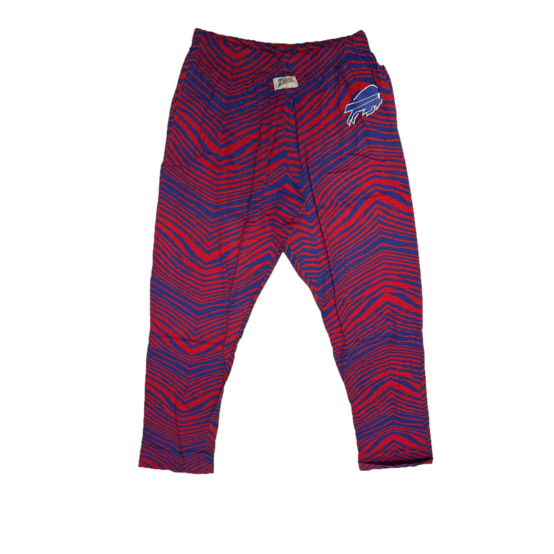 Zubaz - Buffalo Bills Blue/Red Zebra Pants Left Hip Logo