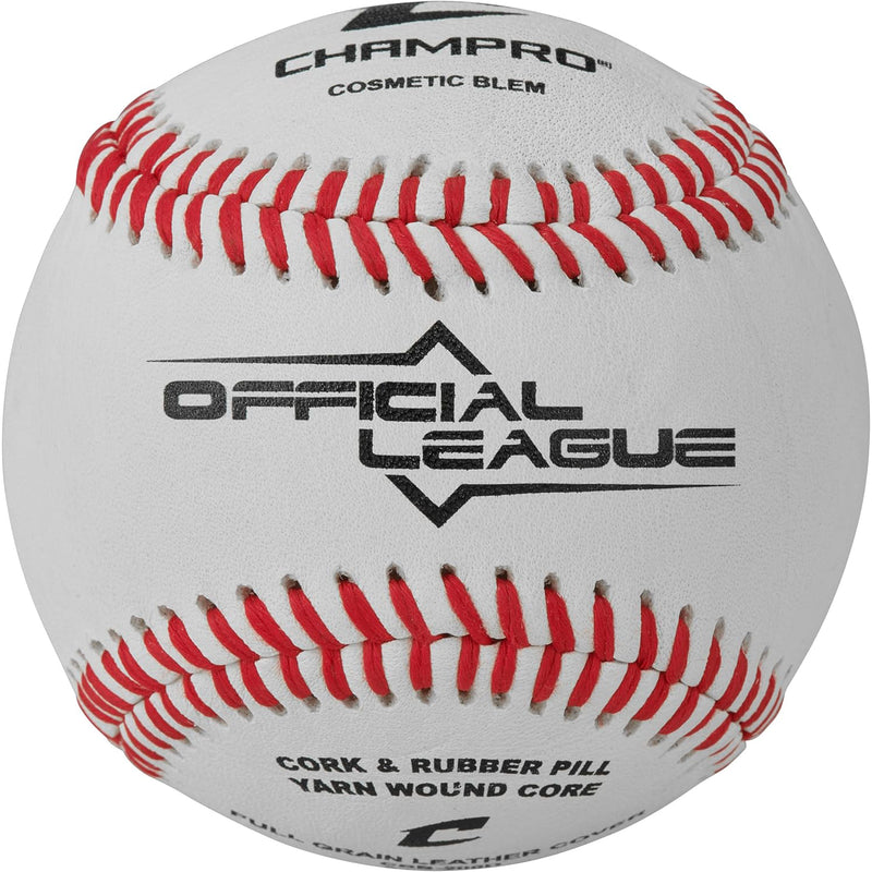 Champro Official League Baseball Full Grain Leather Cover Cosmetic Blem - lauxsportinggoods