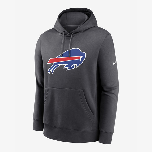 Fanatics Nike Men's Buffalo Bills Club Logo Pullover Hoodie - Grey