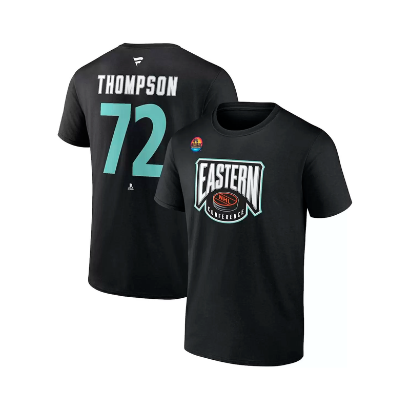 Fanatics Men's NHL Eastern Conf ASG Tage Thompson NN SS Cotton Tee - Black - lauxsportinggoods