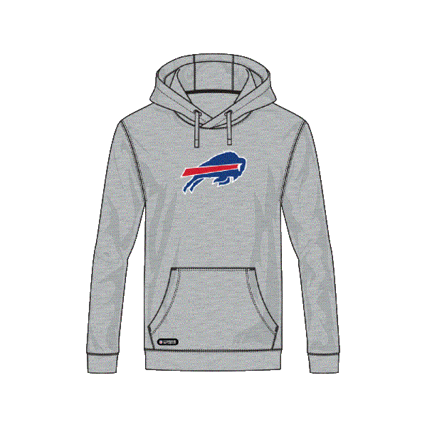 Outerstuff Men's Buffalo Bills Stadium Logo Pullover Hood - Grey - lauxsportinggoods