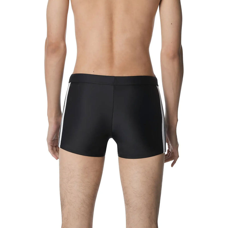 Open Box Speedo Men's Swimsuit Square Leg Splice - Speedo Black - Large - lauxsportinggoods