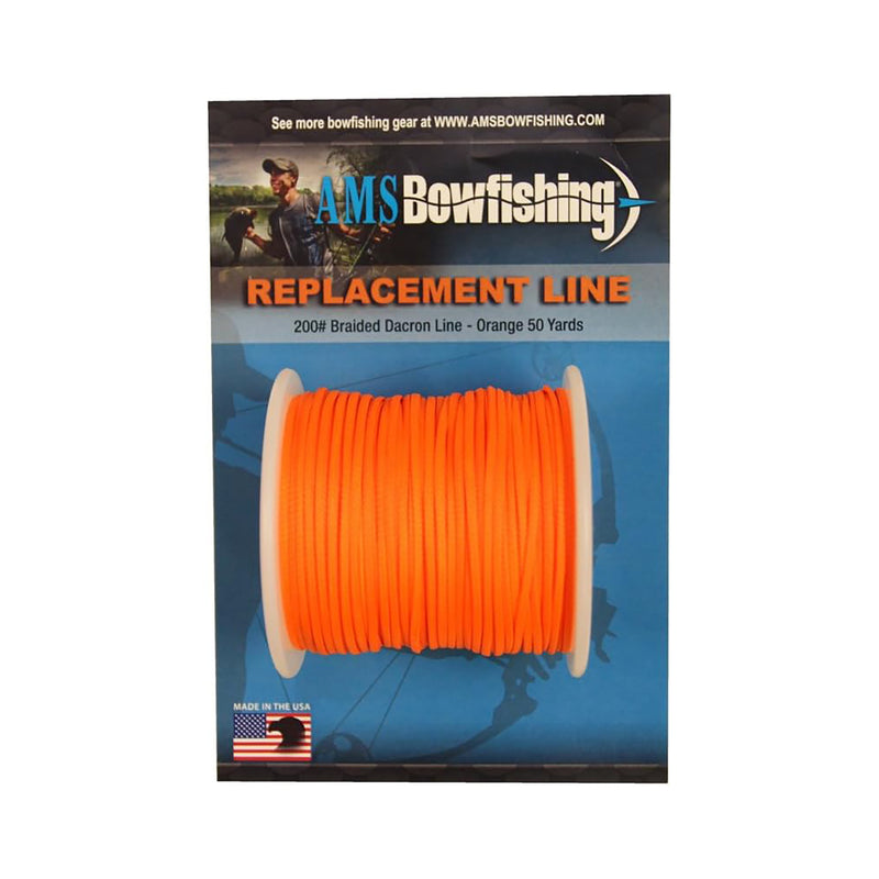 AMS Bowfishing 200 Pound Braided Dacron Replacement Line - 50 Yards - lauxsportinggoods