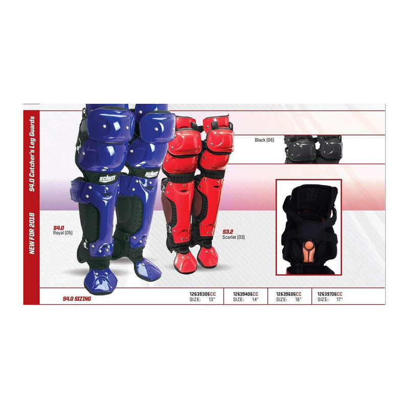 Schutt Sports S4.0 Catcher's Baseball Leg Guards