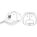 Nike New York Yankees Club Unstructured Organic Cotton Cap - White - lauxsportinggoods