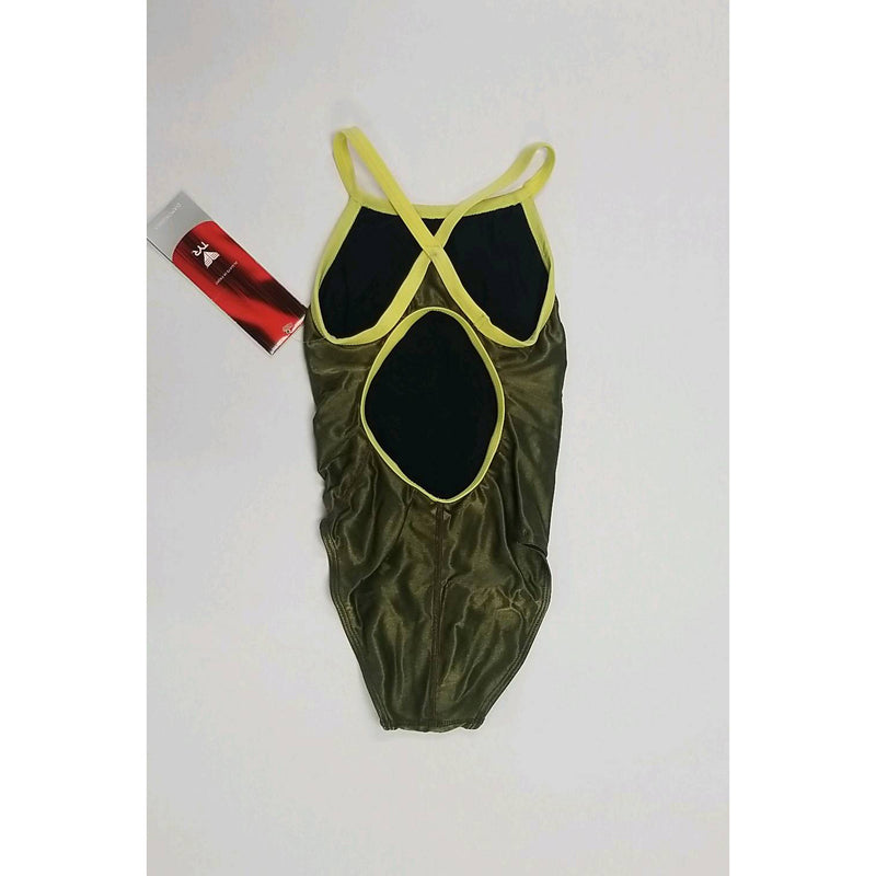 Open Box TYR Swimsuit Green/Yellow- Size 26 - lauxsportinggoods