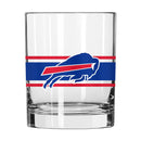 Logo Brands Buffalo Bills Stripe Rocks Glass - 14oz - lauxsportinggoods