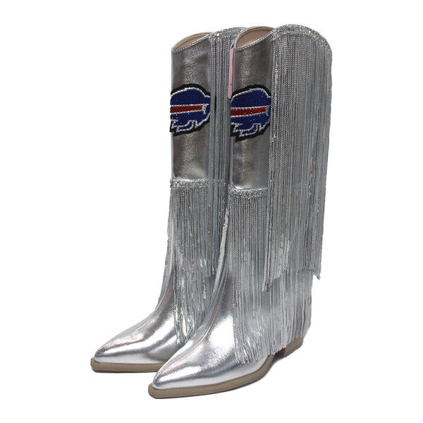 Cuce Women's Buffalo Bills Fringe Cowboy Boot