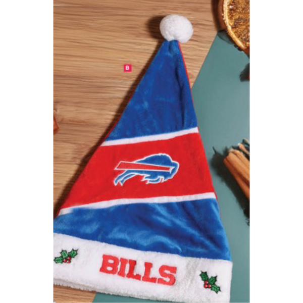 Majestic Buffalo Bills Embroidered Colorblock Santa Hat - lauxsportinggoods