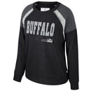 Colosseum Women's Buffalo Bandits London Long Sleeve Crewneck - Heather Charcoal/Heather Grey - lauxsportinggoods