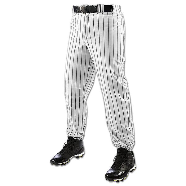 Open Box Champro Boys' Triple Crown Baseball Pants Youth-Small-White-Black Pin - lauxsportinggoods
