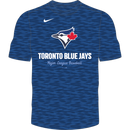 Nike Men's MLB Toronto Blue Jays MLB Logo Triblend Tee - lauxsportinggoods