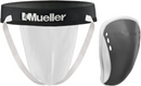 Mueller Adult Athletic Supporter w/ Flex Shield Cup - White/Gray - Medium - lauxsportinggoods