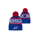 Outerstuff Boy's Buffalo Bills Jacquard Cuffed Knit Hat With Pom - lauxsportinggoods