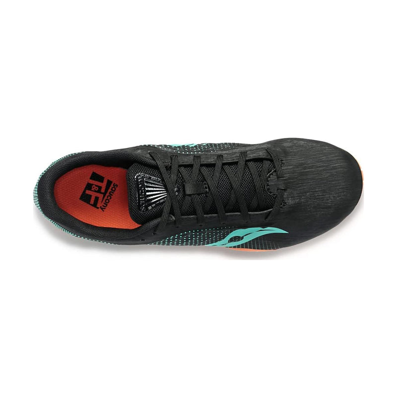 Open Box Saucony Spitfire 5 Men Running Shoes - Black / Cool Mint - 11 - lauxsportinggoods