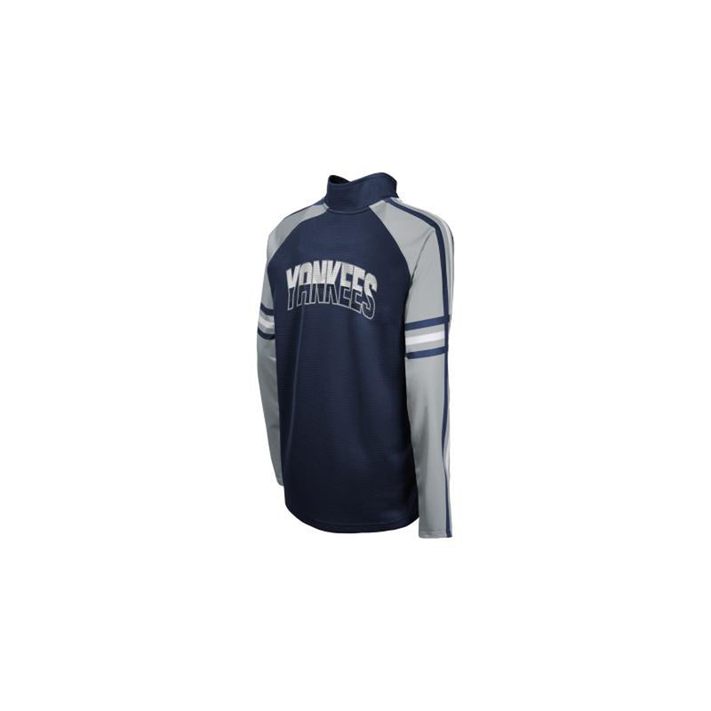 Outerstuff Boy's New York Yankee Fast Track Raglan Half-Zip Pullover Jacket