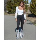 Cuce Women's Buffalo Bills Fringe Cowboy Boot - lauxsportinggoods