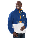 G-III Men's Buffalo Sabres Cornerman Lightweight Half Zip Pullover - lauxsportinggoods