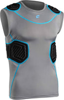 Used Champro Bull Rush Compression Shirt - Charcoal Body - Black Inset - XL - Adult - lauxsportinggoods