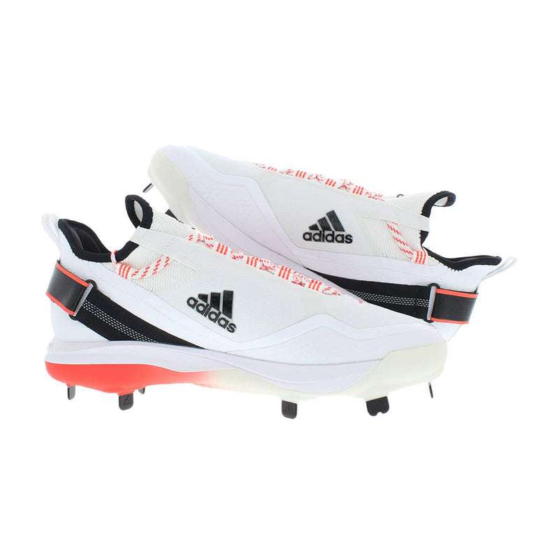 Adidas Men's ICON 7 Boost Baseball Cleats - White/Black/Orange - lauxsportinggoods