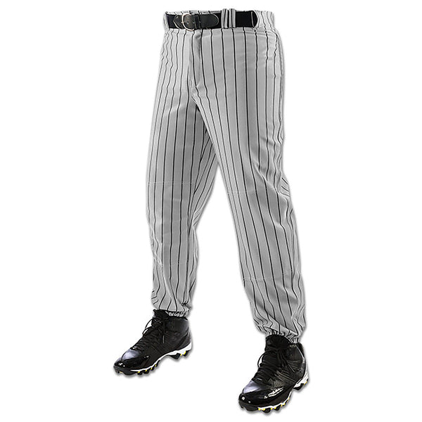 Open Box Champro Boys' Triple Crown Baseball Pants Youth-Medium-Grey-Black Pin - lauxsportinggoods