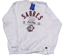 Starter Men's Buffalo Sabres Full Front Distressed Print Classic Crewneck Sweatshirt - lauxsportinggoods
