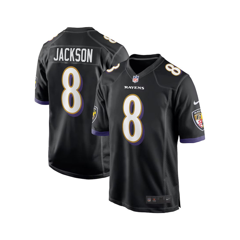 Fanatics Nike Men's Baltimore Ravens Lamar Jackson SS Alternate Limited Jersey - Black - lauxsportinggoods