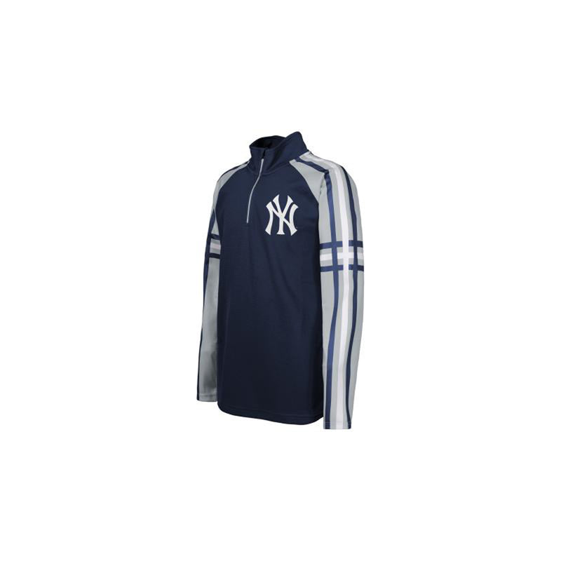 Outerstuff Boy's New York Yankee Fast Track Raglan Half-Zip Pullover Jacket