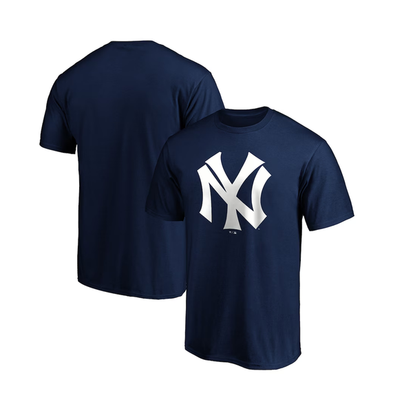 Fanatics Men's New York Yankees Fanatics Official Logo Cotton SS Tee - Navy - lauxsportinggoods