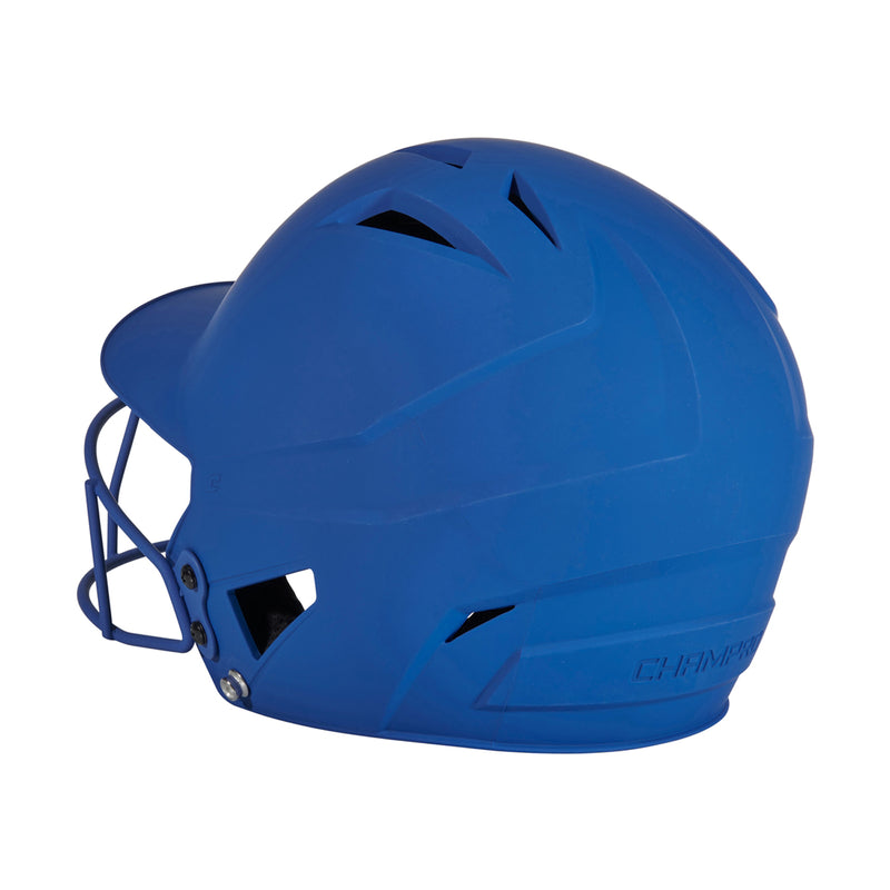 Champro HX Rise Batting Helmet w/Facemask - Royal - MD - lauxsportinggoods