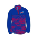 Zubaz Men's Buffalo Bills Hidden Lines Print 1/4 Zip Hoody - Team Color - lauxsportinggoods