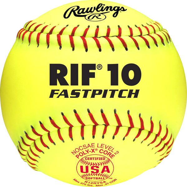 Rawlings 12-Inch Pro Tac RIF 10 Official Softballs