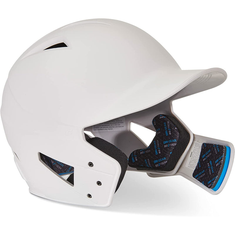 Used Champro HX Gamer Plus Bsbll Helmet w/Flap-WHITE BODY-Junior - lauxsportinggoods